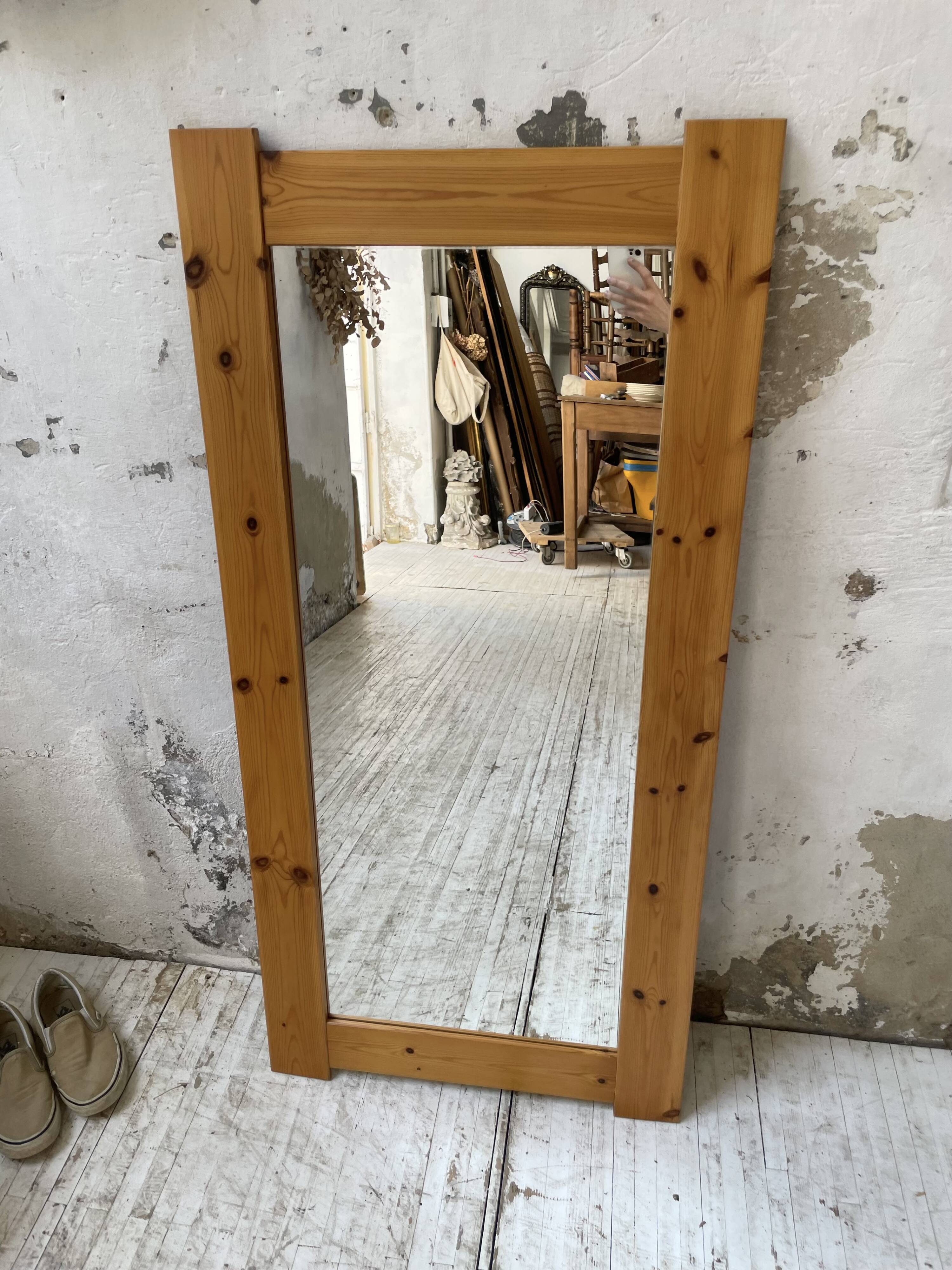 80s pine mirror