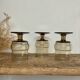 3 “Willem Heesen” smoked glass glasses