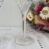 3 verres en cristal ciselé vintage