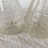 Pair of molded glass vases, 1950s