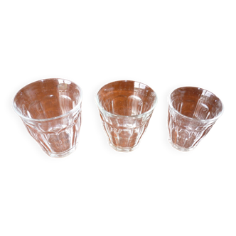 3 transparent Duralex lenses