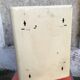 Vintage metal medicine cabinet wall closet in its juice