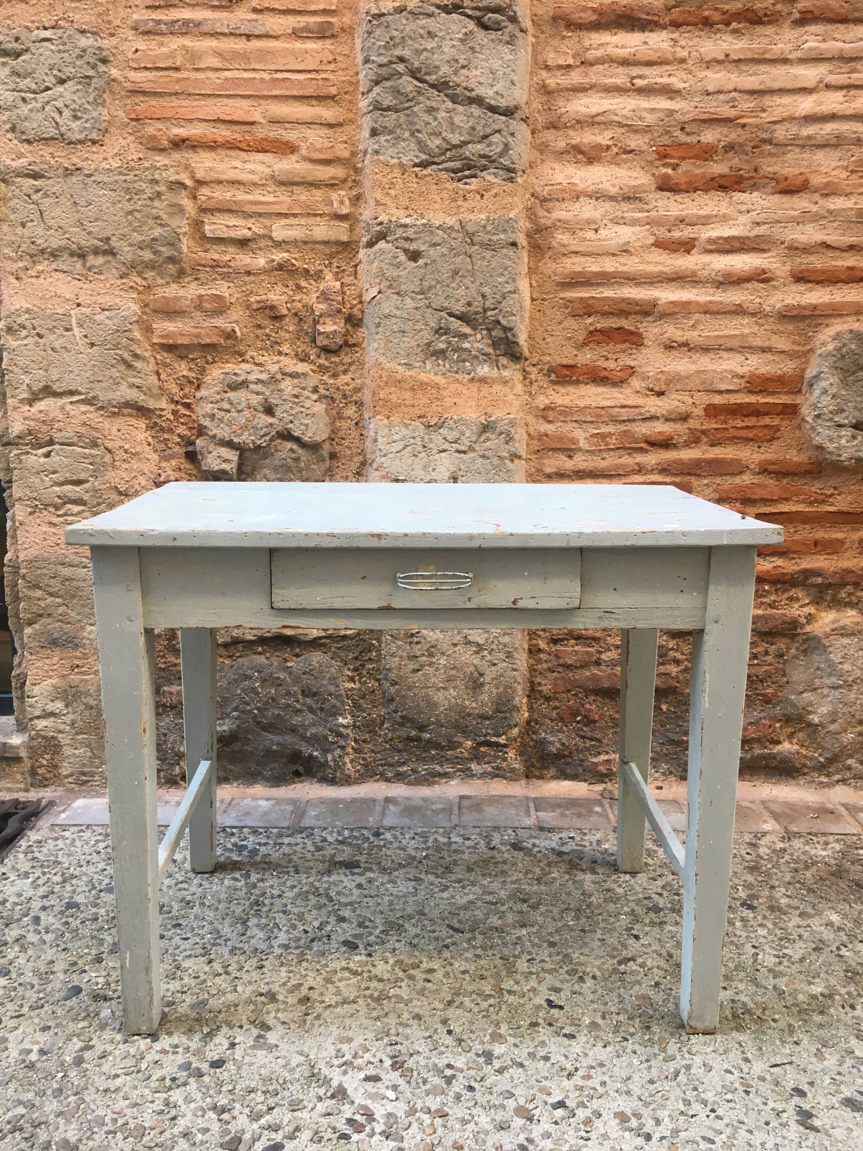 Small wooden farmhouse table