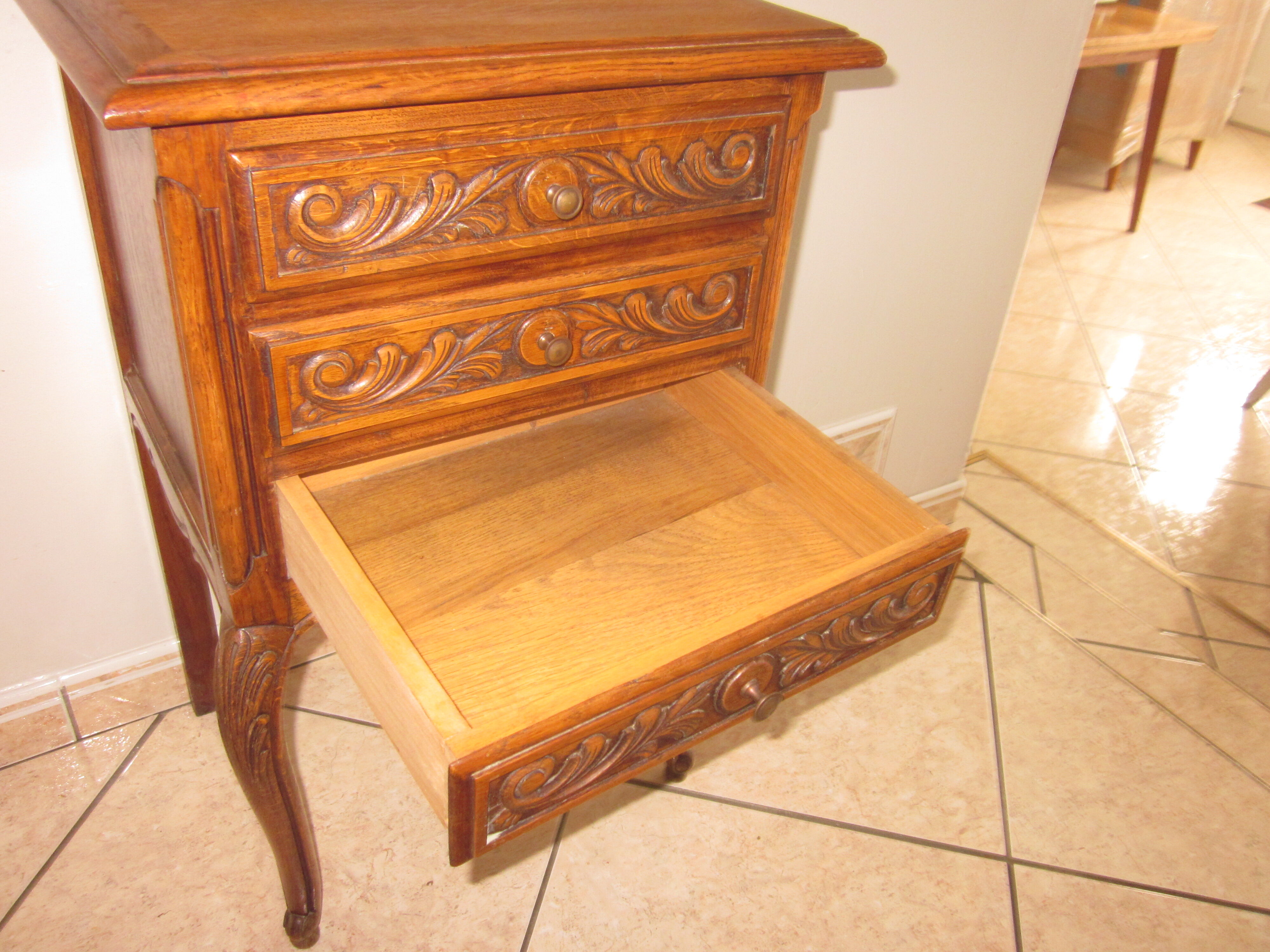 Old oak style bedside