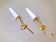 Pair of brass and opaline sconces, Maison Arlus, France, Mid-Century