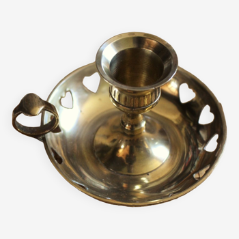 Cellar rat brass candle holder hearts