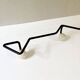 Sixties coat rack/hook, metal and white wood
