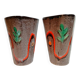 Paire de vases forme cornet Poet-Laval Hauteur 20 cm modèle V81