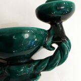Pair of earthenware candlesticks