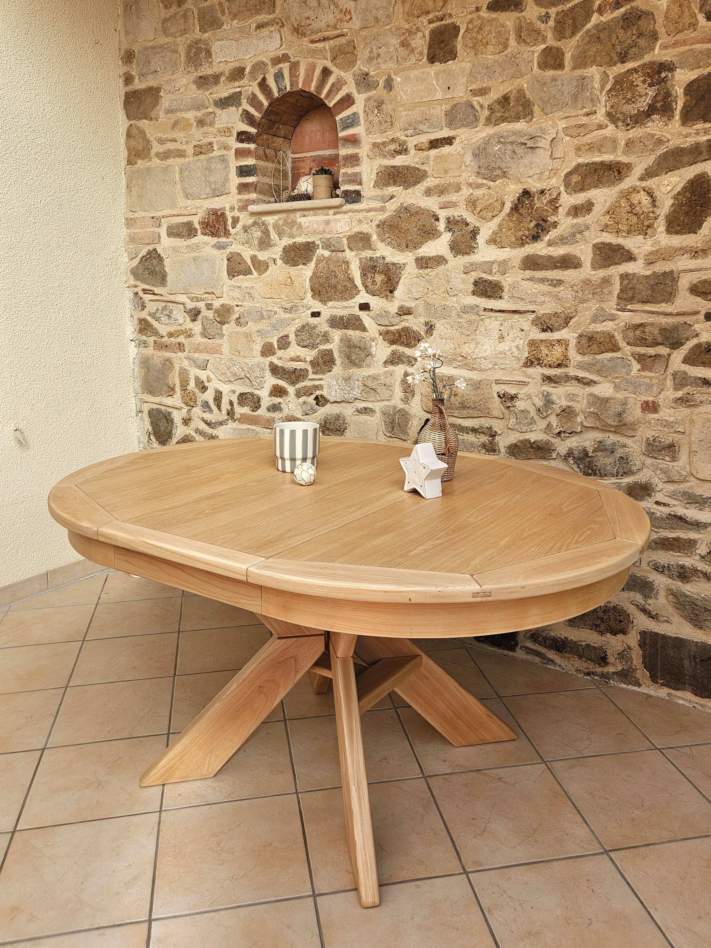 Table ronde orme style Pierre Chapo