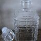 Vintage relief square glass whisky carafe