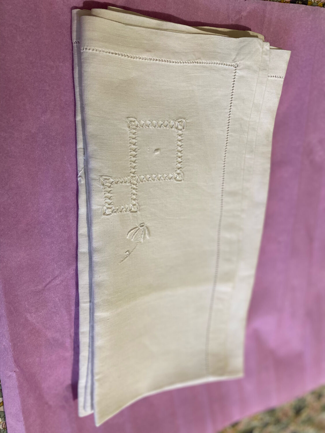 Set of two linen pillowcases