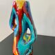 Vase céramique multicolore