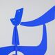 Antonine de Saint Pierre. Blue “Bugler” sculpture. Contemporary.