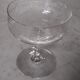 Louis XVI style engraved crystal champagne glass
