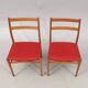Pair of teak and fabric chairs, 1960 Sweden