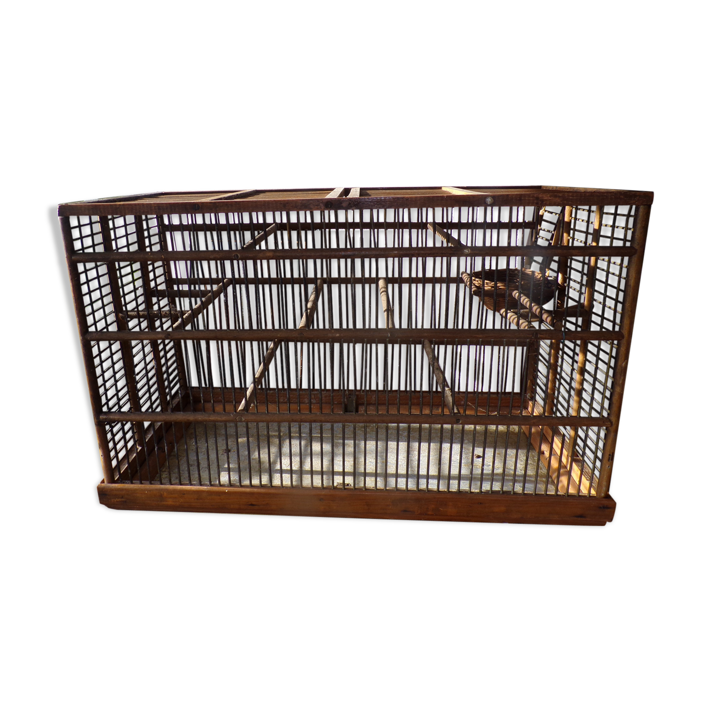 Ancient wooden birdcage