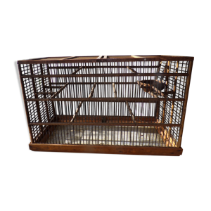 Cage à oiseaux ancienne en bois