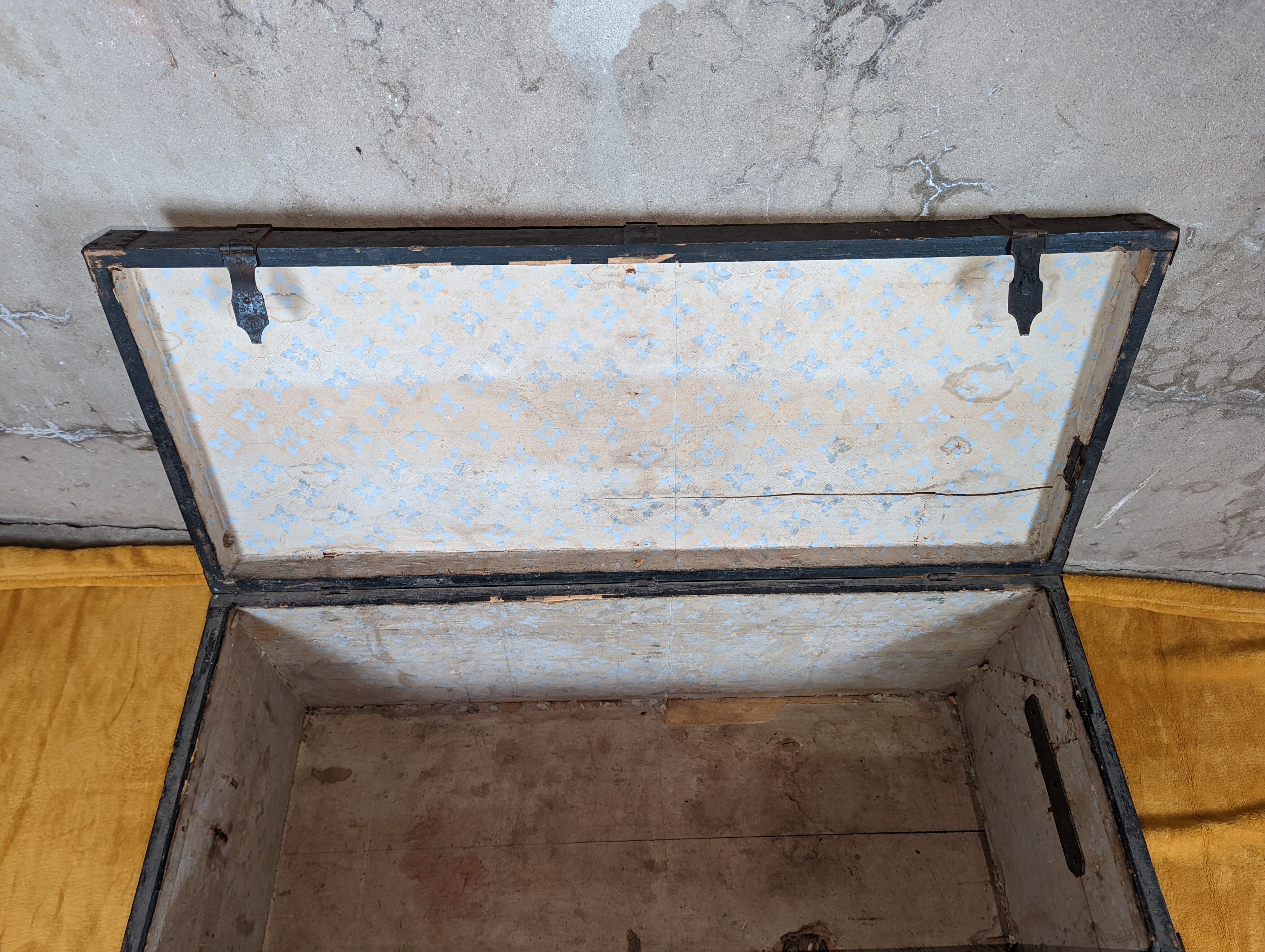 Antique travel trunk