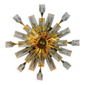 Sun-shaped ceiling or wall light by Oscar Torlasco for StilKronen, Italy, 1970s