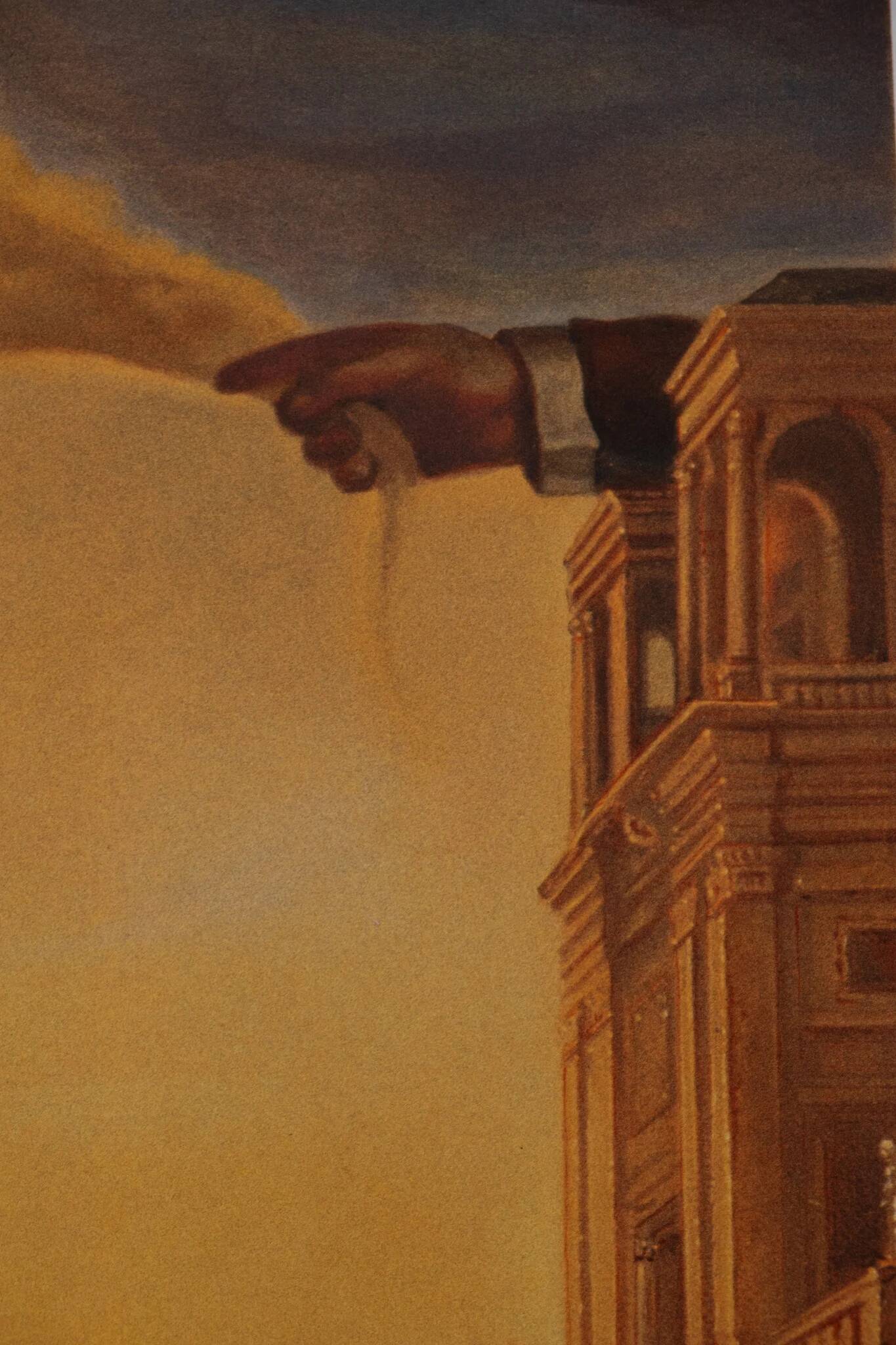 Salvador Dali: Dali's Hand Removing a Golden Fleece - Signed Lithograph