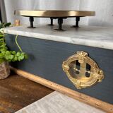 Grocer's scale in wood and marble "Béranger"
