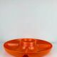 Vintage 1970s orange plastic Prisunic Flair aperitif platter