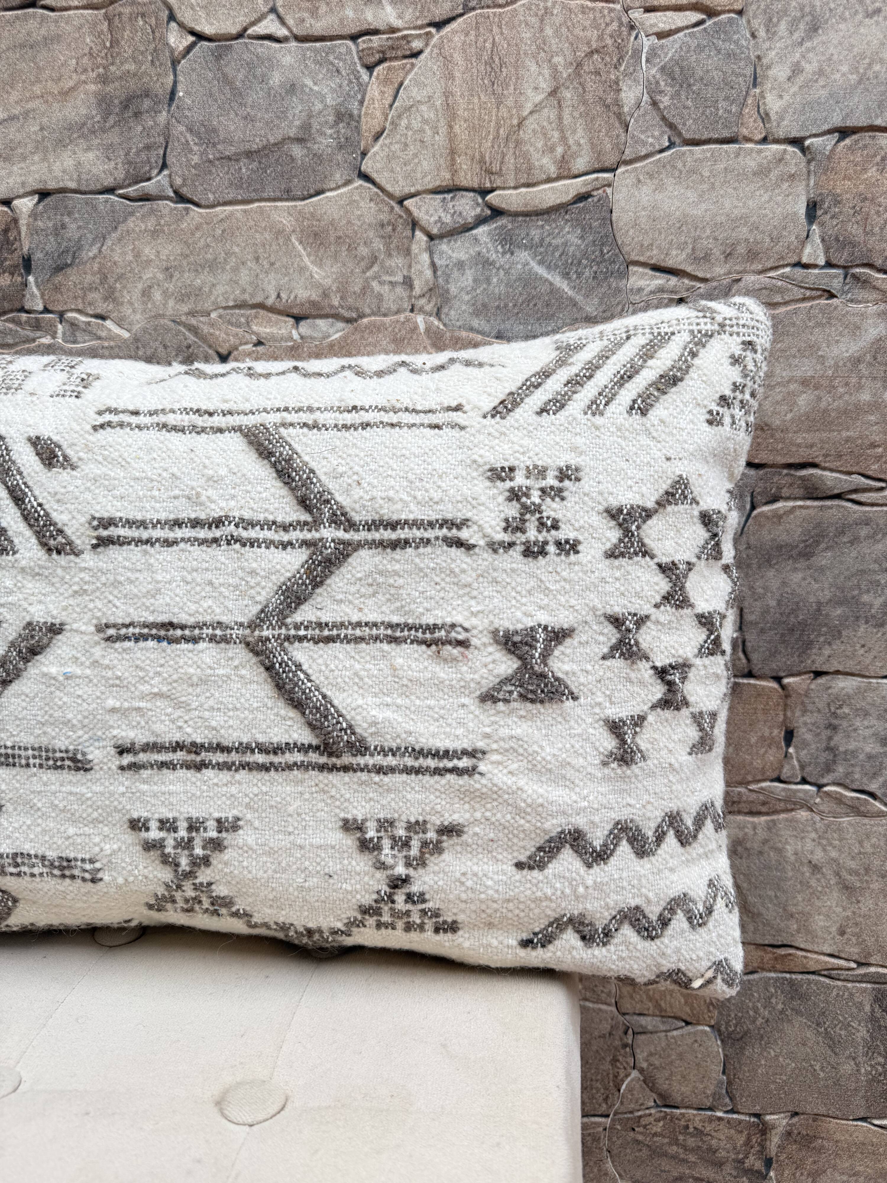 Taie d'oreiller marocaine, housse de coussin berbère,