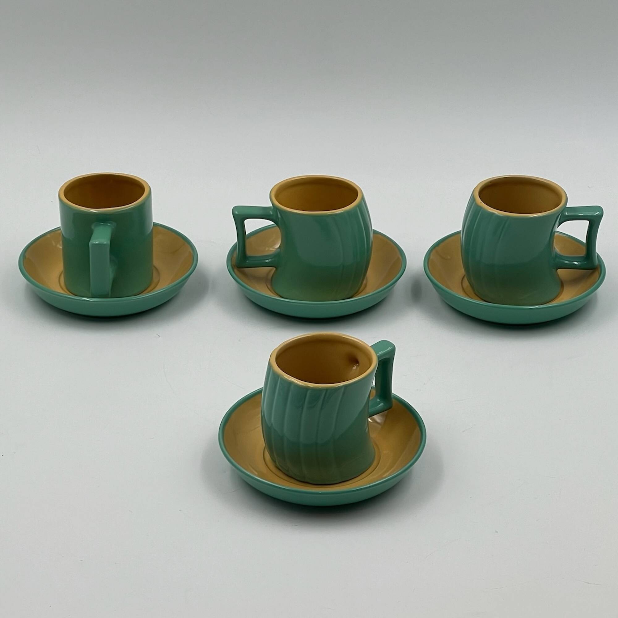 Vintage Memphis Naj Oleari Ceramic Tea Set by Massimo Iosa Ghini - 1980s