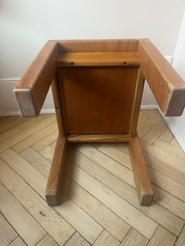 Table de chevet en orme style maison regain