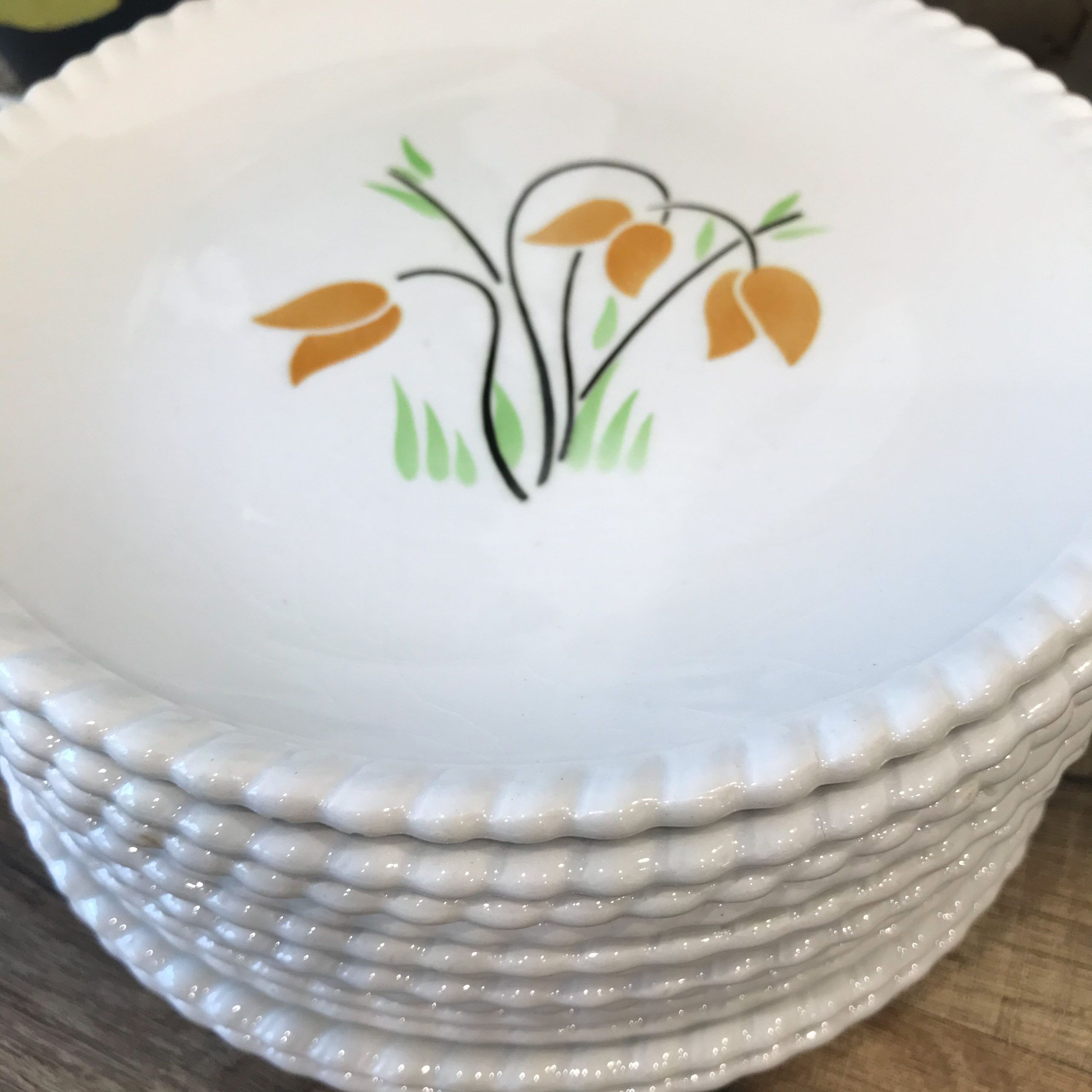 Set of 12 dessert plates KG Lunéville Badonvillier