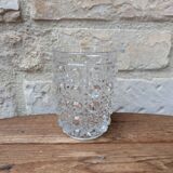 Antique crystal glass goblet signed Baccarat model Diamonds Pierreries H