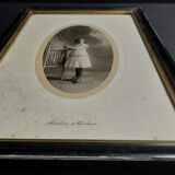 Photo ancienne encadrée fillette cadre Napoléon III