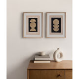 Duo of Collages on paper signed Eawy