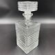 Vintage, whisky decanter, pitcher, bottle, square cap, diamond decoration, spikes, 1960s, 1970s