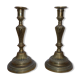 Copper candlestick pair