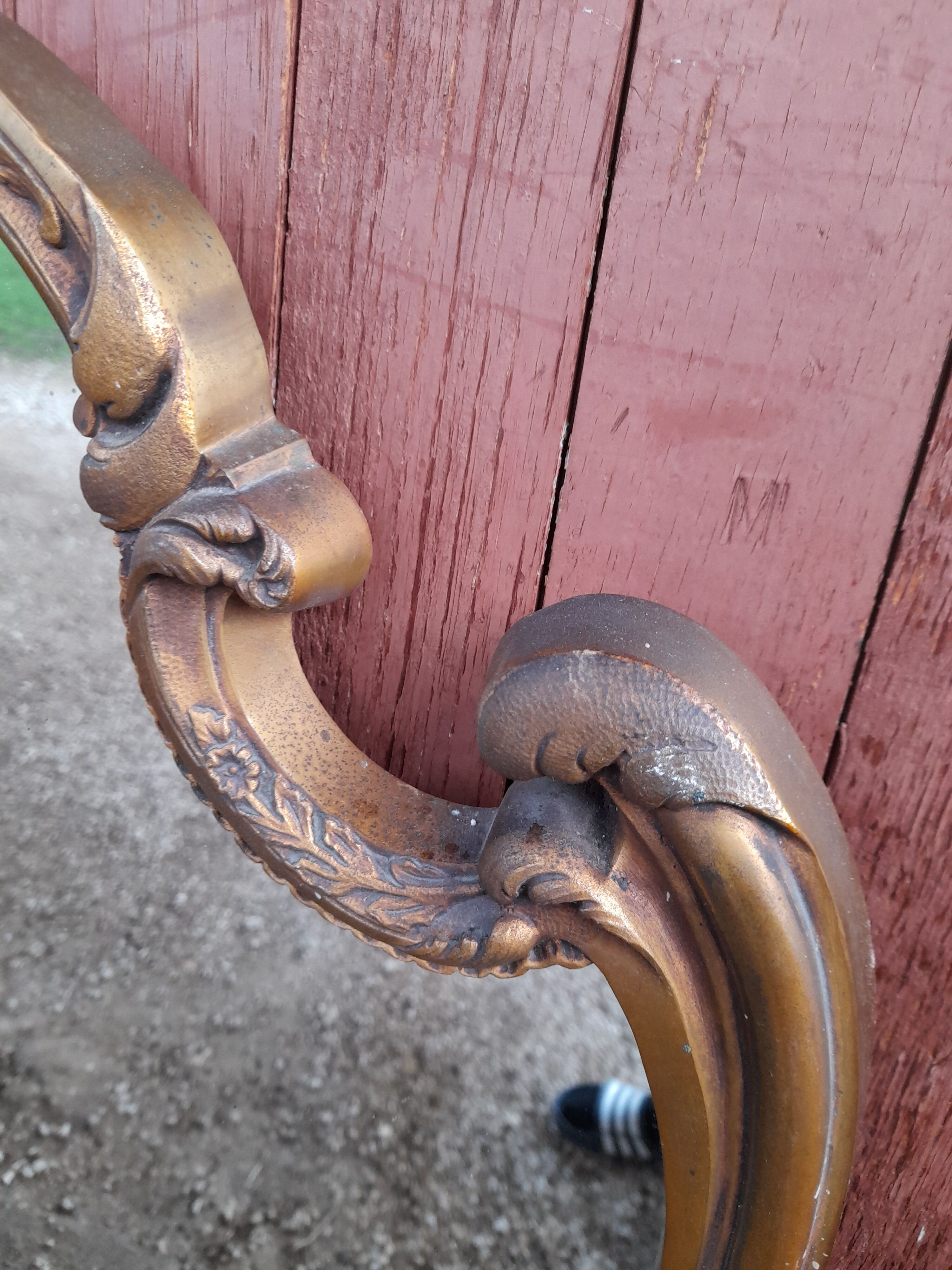 Louis XV style rock mirror in bronze  69x70cm