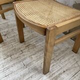 Pair of Baumann chairs beech and cannage