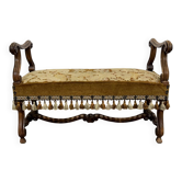 Window seat in walnut from the early 20th century.