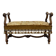 Banquette de fenêtre en noyer début XXème