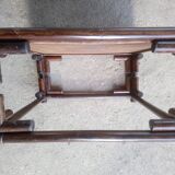 Vintage square rattan coffee table 1970