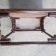 Table basse rotin carrée vintage 1970