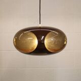 Space age bug eye ufo lamp *** Massive Belgium *** chocolat brown colour **