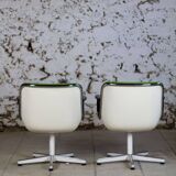 Green executive armchair by Charles Pollock for Knoll, 1960