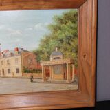 Oil On Panel, Street Lively By Bravo 1944