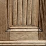 Parisian Art Deco style wardrobe in solid raw oak, 1950