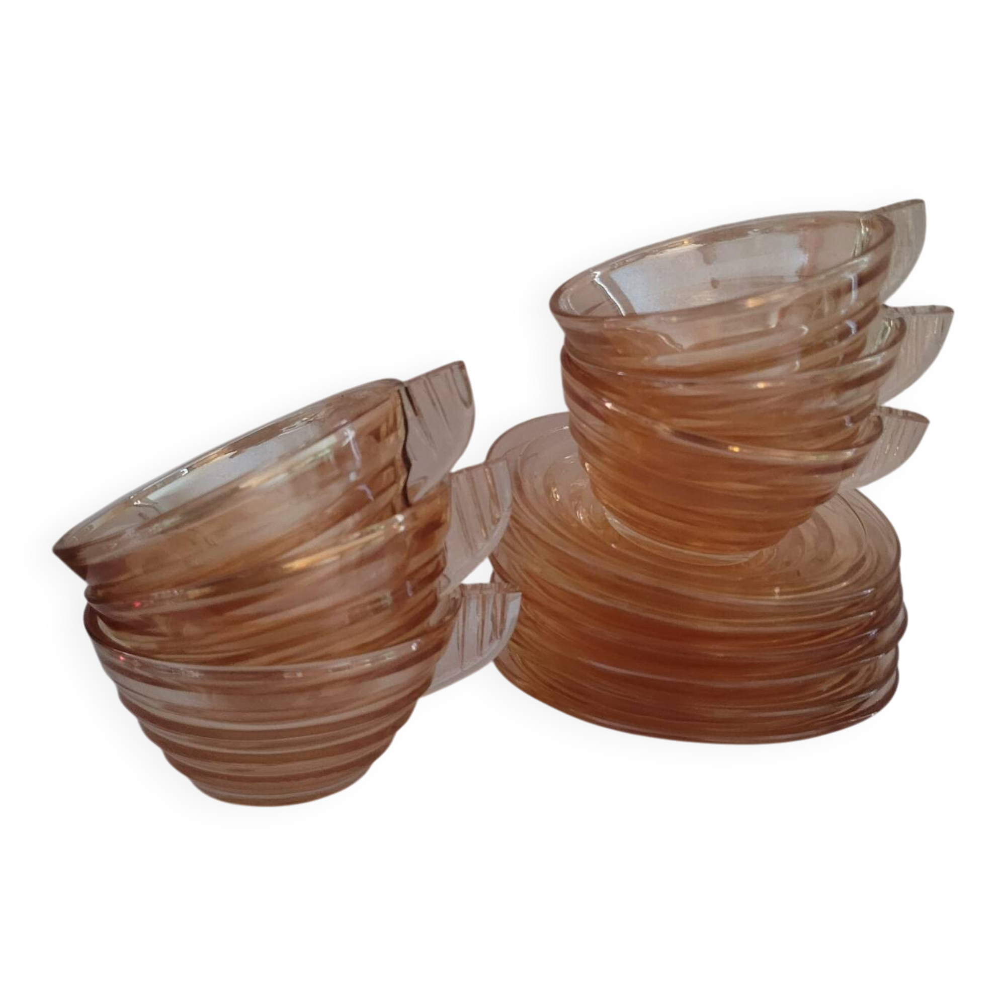 Vintage Gondolo coffee set - 6 cups and saucers, 70s style -