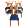 Suite de 6 chaises Gaston Poisson Art Déco 1950s