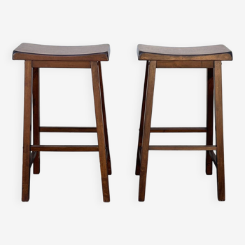 Pair of brutalist style stools