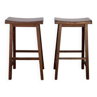 Pair of brutalist style stools